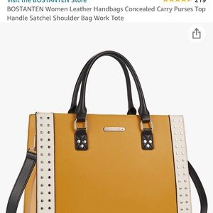 Bostanten Womens Leather handbag. Satchel/ shoulder bag. NWOT! NEVER USED
